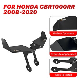Motorcycle Fairing for HONDA CBR1000RR (2008-2020) - Premium Aluminum Alloy Design - Motorcycle Winglets for HONDA (Black)
