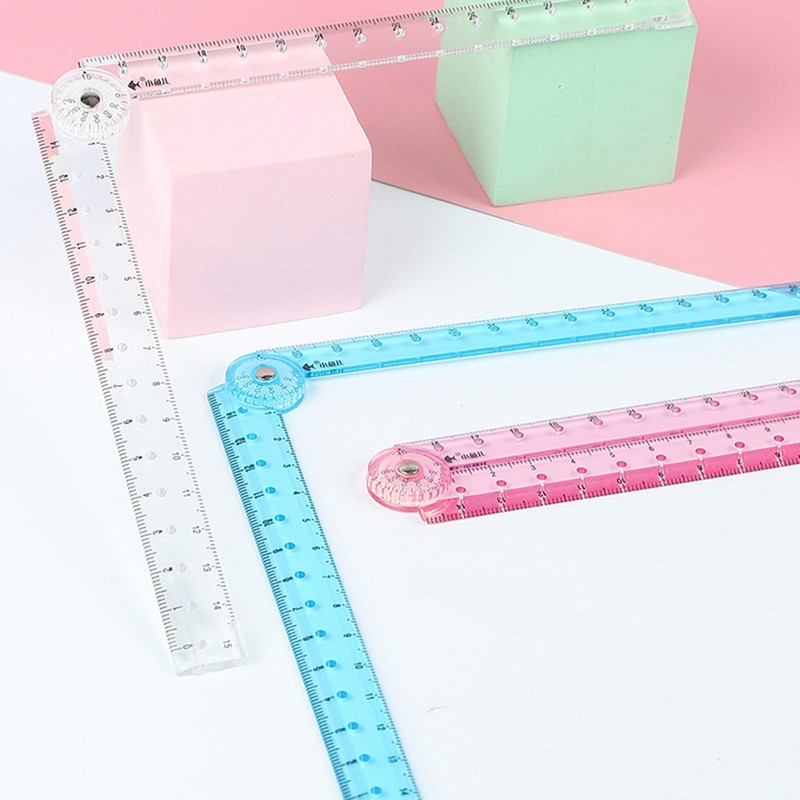 Transparent Folding Ruler, Straight Line Ruler, Math Drawing Ruler, Student