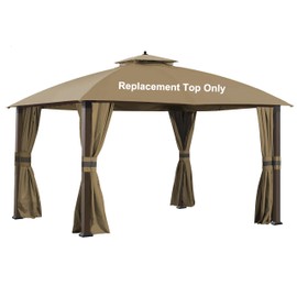 SCOCANOPY Gazebo Replacement Cover Compatible with 10X12 Eagle Brooke Soft Top Model A101007600, A101007603, A101007604,(Khaki)