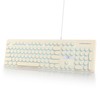 iRoboosta Quiet Keyboard Wired Membrane Keyboard Aesthetic, Full Size 104