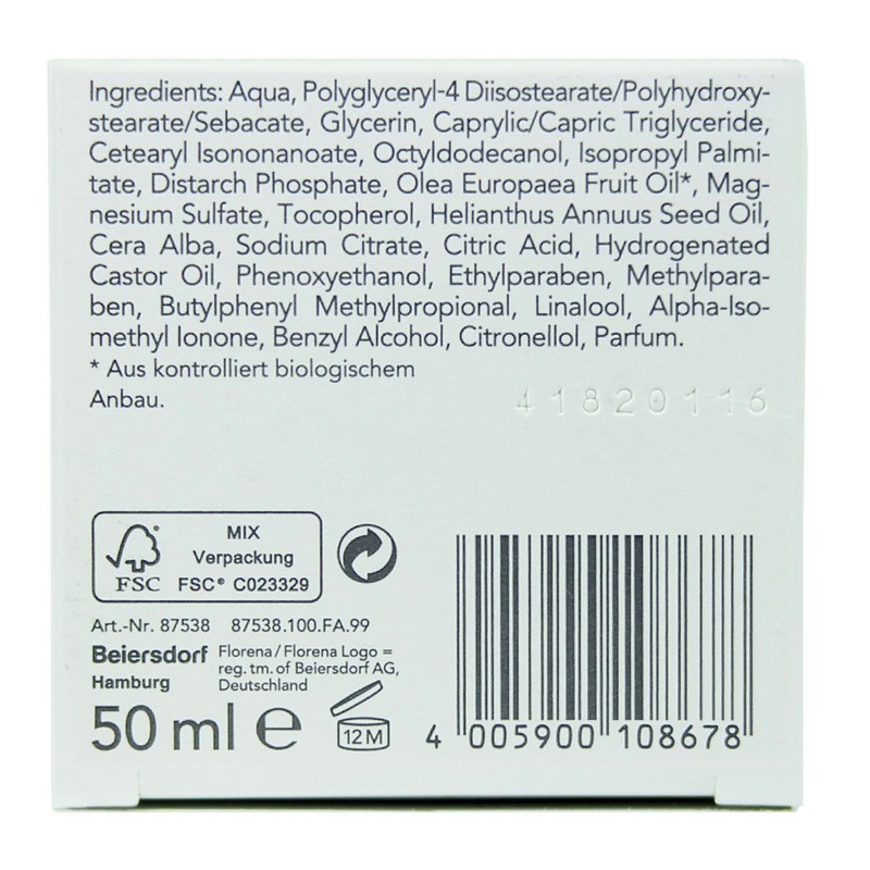 Florena Night Cream Organic Olive Oil 50 ml