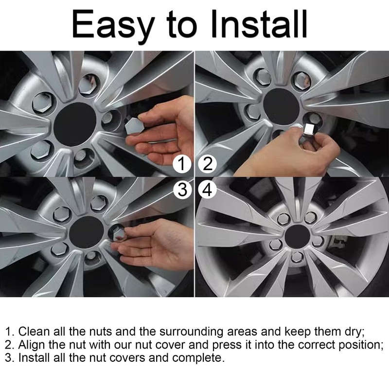 Kalmaegee 20PCS 19MM Wheel Nut Covers Universal Car Wheel Lug