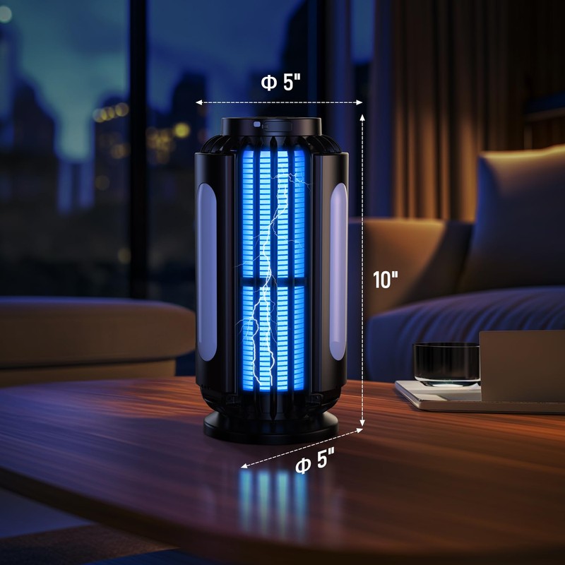 CXRUY Bug Zapper, Mosquito Zapper Outdoor Indoor Solar Powered, Battery