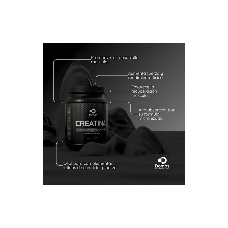 Domos - Creatina Monohidratada Micronizada 500gr Alta Pureza Sin Sabor
