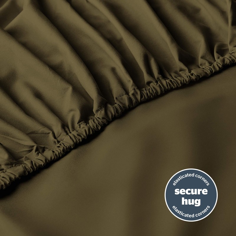 Silentnight Supersoft Olive Fitted Sheet - Cosy & Comfortable Delicate