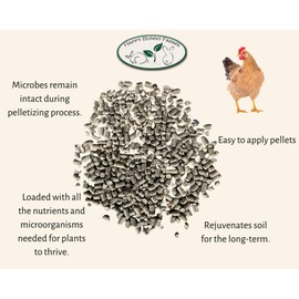 Chicken Manure Pellets, 4-2.5-2 NPK. Organic Plant Fertilizer and Soil Rebuilder. Two 3.5lb Bags