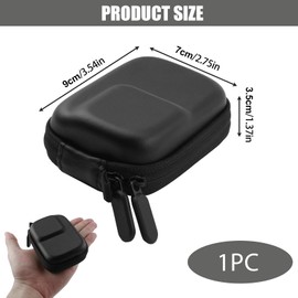 Compact Hard Shell Travel Storage Case for GoPro Hero 12/11/10/9/8/7/6 Black, Protective Carrying Bag for DJI Action 4/3 Camera and Accessories, Splash-Proof and Anti-Drop Design