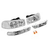 KUAFU Headlight+Corner Light Compatible with 1999-2007 GMC Sierra 1500 2500