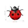Kichvoe 4pcs Ladybug Wall Sculpture Spring Decor Metal Ladybug Garden