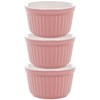 KADAX Soufflé Moulds Set, 3 Pieces, Diameter 9 cm, Crème