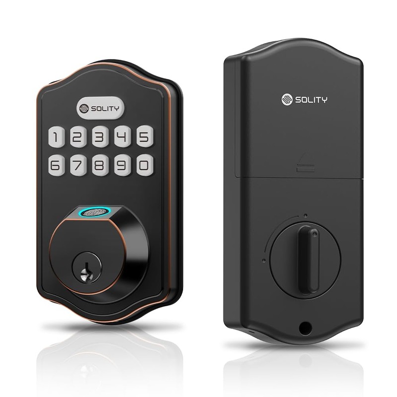 Solity Smart Digital Electronic Deadbolt Door Lock, Keyless Entry, Auto