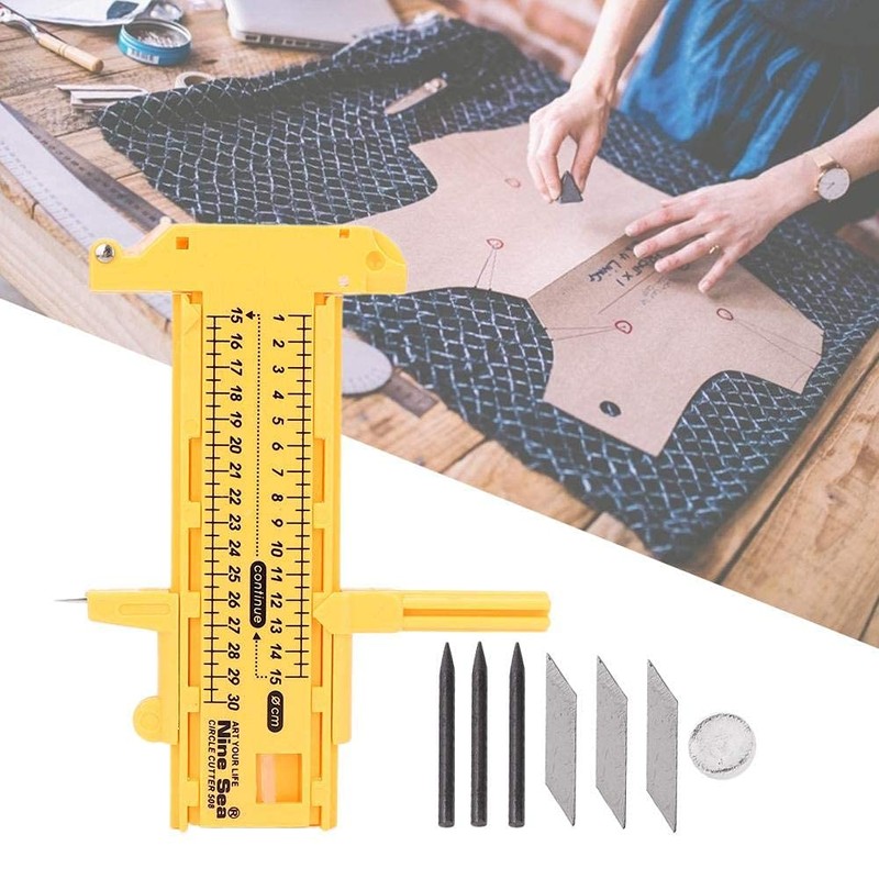 Gifleey Compass Circle Cutter Rotary Compass Cutter Circular Cutting Cutter