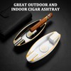 CIGARWONG Cigar Ashtray with 2 Cigar Holder Portable Travel Ashtray