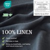 Simple&Opulence 100% Linen Sheet Set 4pcs Basic Style, Deep Pocket,