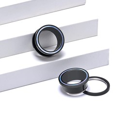 PUNKYOUTH 1 Pair Surgical Steel Screw Fit Tunnels Ear Plug Gauges Gem Expander Stretcher Earrings 4 Colors 2G-1" 6mm-25mm