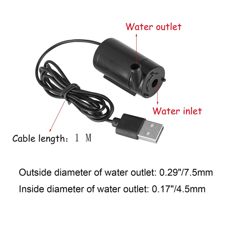 SIPYTOPF 3Pcs DC 3-5V USB Micro Submersible Mini Water Pump