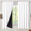 BGment Pure White 100% Blackout Curtains 63 Inches Long with