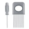 Onion Holder Vegetable Slicer Stainless Steel Onion Peeler with Comfortable