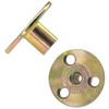 12 PCS Zinc Plated Round Tee Nuts,3-Hole T-Nuts for Furnitures