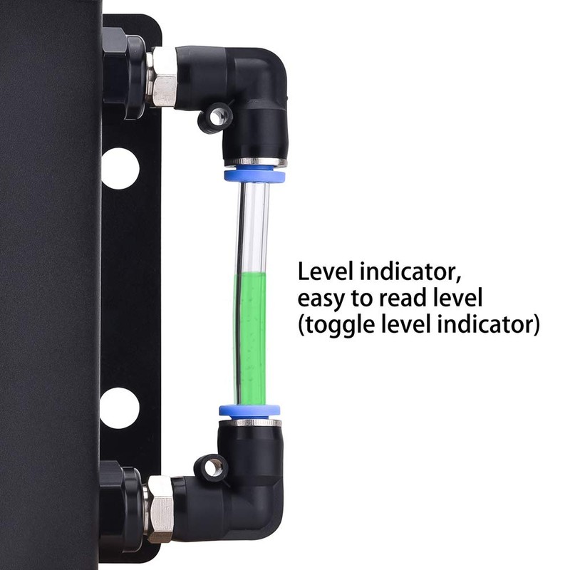 EVIL ENERGY Overflow Tank,Coolant Radiator Tank,Reservoir Expansion,Universal 1L Aluminum Black