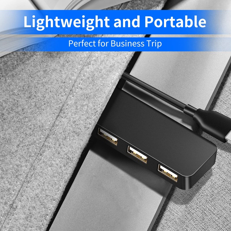 USB Hub 4 Port USB 2.0 Splitter Hub Expander for