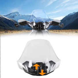 XXL Adjustable Translucent Windshield for Can-Am Ryker 600, 900 & Sport Rally, 150% Wider Larger Front Clear Hard Coated Adventure Windshield for Ryker All Models Accessories, Replaces #219401032