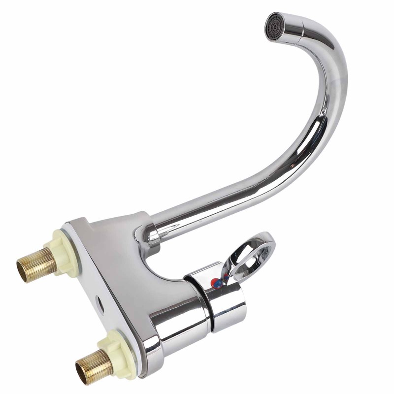 G1/2 Bathroom Basin Faucet Hot and Cold Water Mixer Dual‑Hole