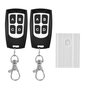 Learning Code Wireless Controller with 4-Button RF 1 Module 2 Remote Control