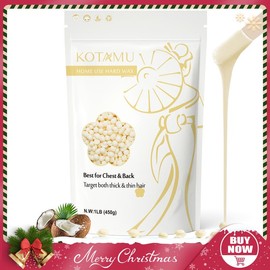 KOTAMU Wax Beads for Sensitive Skin, lLB Cream Hard Wax Beans for Both Fine & Coarse Body Hair - Color: Blueberry