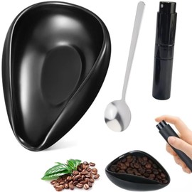 Coffee Bean Dosing Cup and RDT Spray Bottle, Coffee Dosing Cup Espresso Accessories, Ceramic Dosing Vessel/Single Dose Measuring Tray, Ceramic Single Dosing Tray For Coffee or Tea, Coffee Accessories