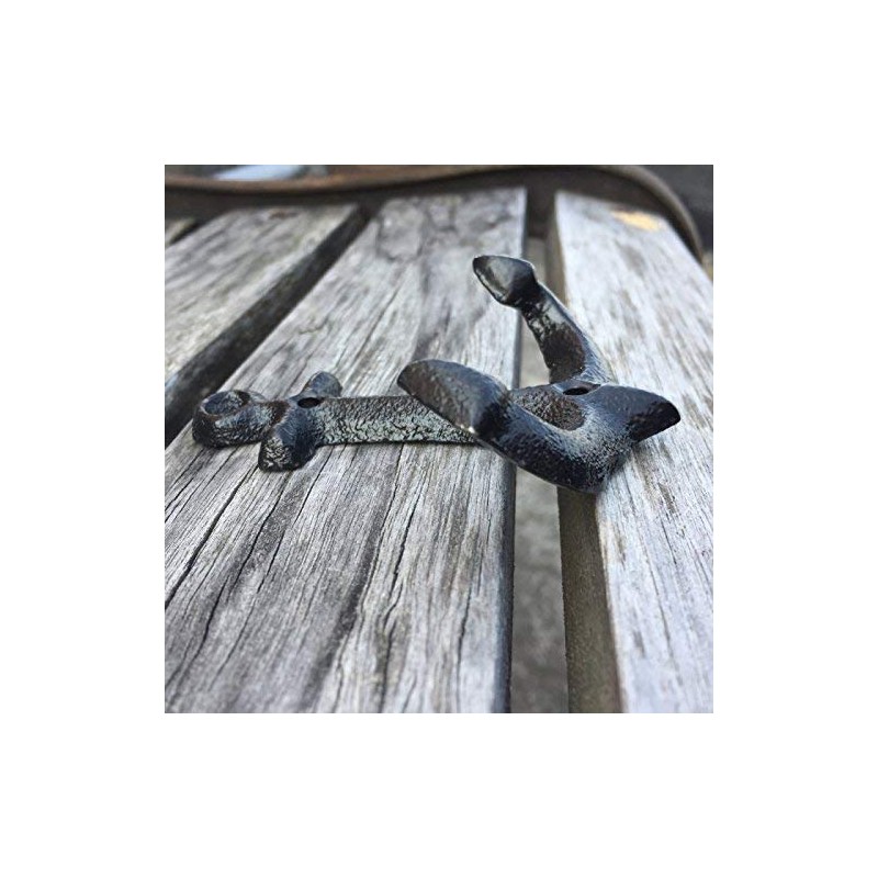 Facaler Nautical Cast Iron Ship Anchor Weathered Nautical Wall Hooks