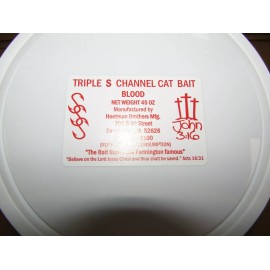 SSS 2 PAILS SONNY'S TRIPLE S CATFISH BLOOD DIP BAIT SUPER STICKY 45OZ PAILS