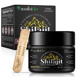 60g Shilajit Resin, Shilajit Original Himalaya Resin, Natürliche Quelle von Fulvinsäure, ohne Zusätze - vegan & geprüft (A)