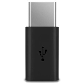 NAUC Micro USB Adapter to USB C Type C Male Converts USB 2.0 Type B to USB 3.1 Type C, Colours: Black, Quantity: 1 Piece