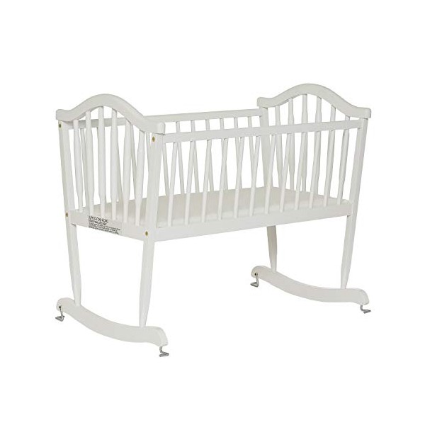 Dream on Me Rocking Cradle, White , 38x22x32.5 Inch (Pack of 1)