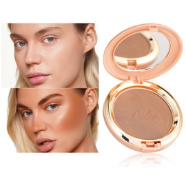 Oulac Bronzer Powder Face Makeup - Shimmering Bronzing Powder, Cream Bronzer Soft Touch, Sun-Kissed Natural Look, Aso for Blush, Highlighting, Contour, Vegan & Cruelty-Free B02