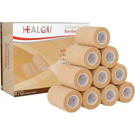 HEALQU Self Adhesive Bandage Wrap - 24 Rolls 2in x 5yd Cohesive Tape for Athletic and Sports - Self Adherent Medical Tape, Flexible, Elastic Bandages for Wrist & Ankle Vet Wrap for Dogs
