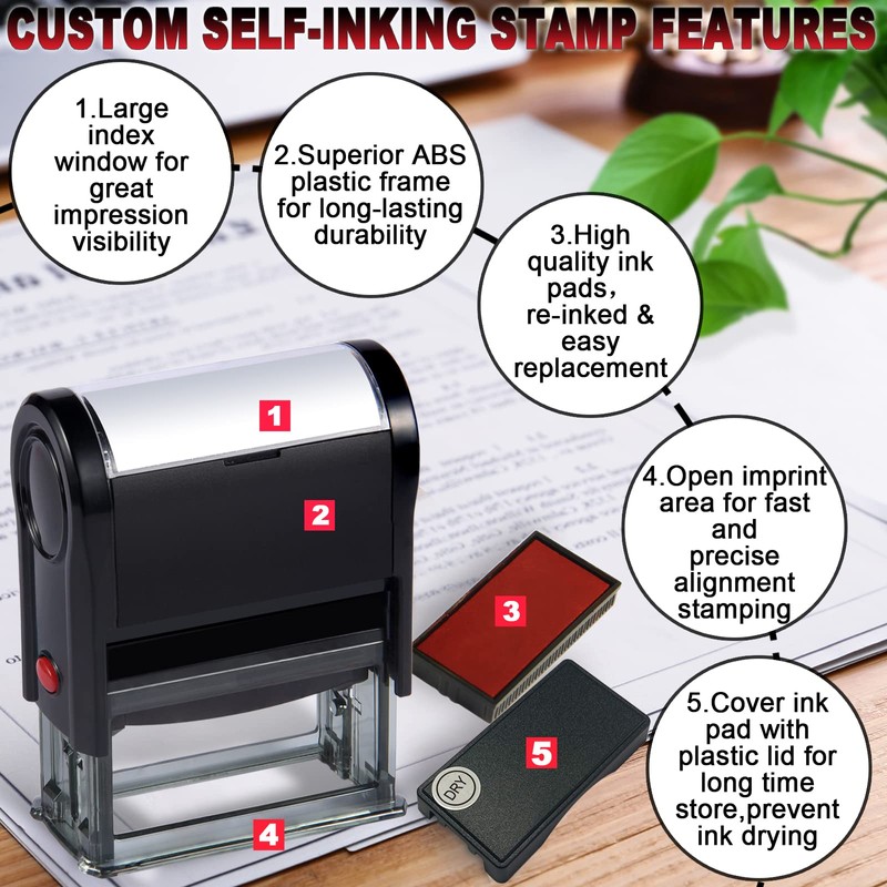 Bertiveny Self Inking Confidential Top Secret Stamps Rubber Privacy Stamp