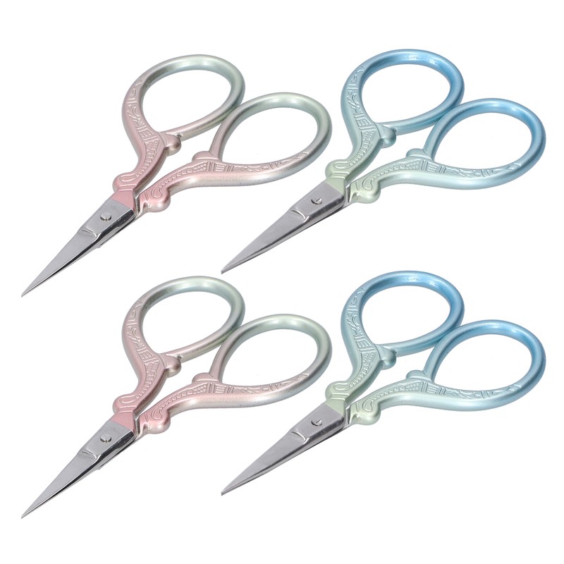 2Pcs Retro Scissors CrossStich Embroidery Sewing Yarn Thread Shears with