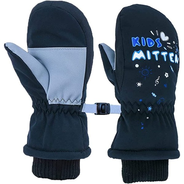FAYHIJUN Waterproof Kids Mittens Boys Girls Winter Cold Weather Warm