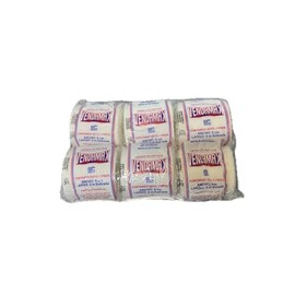 VENDAMAX Venda Elástica de Tejido Plano de Algodón, 5 cm x 5 m, Paquete con 6 Piezas, Blanco
