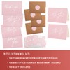 Layneria 100 Bulk Pink Thank You Cards with Kraft Envelopes