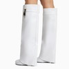 keleimusi Fold Over Wedge Boots Heeled PadLock Pant Knee High