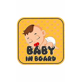 CVANU Baby On Board Kids Safety Warning Window Sign Sticker for Car PVC Vinyl CV18 (Pack of 2)(3)