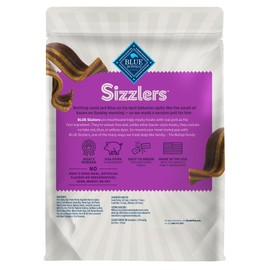 Blue Buffalo Sizzlers Bacon-Style Dog Treats with Real USA Pork, Original Flavor, 28-oz Bag