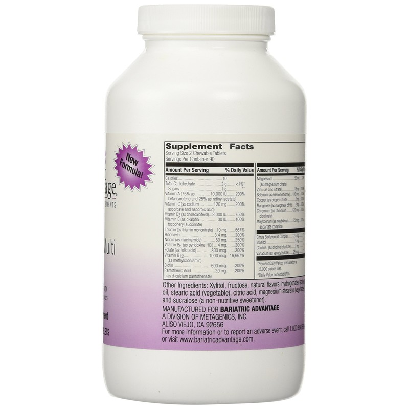 Bariatric Advantage Essential Multivitamin Without Iron - 200 DV of