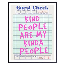 Cute Trendy wall decor Aesthetic - Funky Wall Art & Decor - Be Kind Wall Art for Women - Inspirational Gifts - Bedroom Wall Decor Living room - Chic Home Decor - VSCO Room Decor - Preppy Room Decor