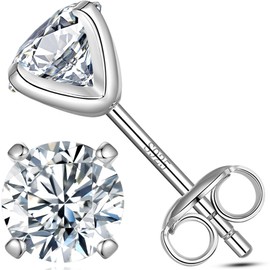 Cubic Zirconia Earrings 4mm Sterling Silver Cubic Zirconia Earrings Studs 4mm Cz Earrings Studs Silver CZ Stud Earrings CZ Studs
