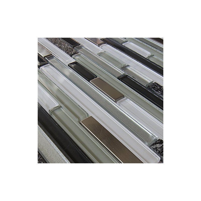 Simple Tile - 5 Sheets Glass and Stone Mosaic Tile