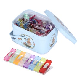 100Pcs Hemming Clips DIY Colorful Plastic Fabric Cloth Craft Clip Sewing Accessories
